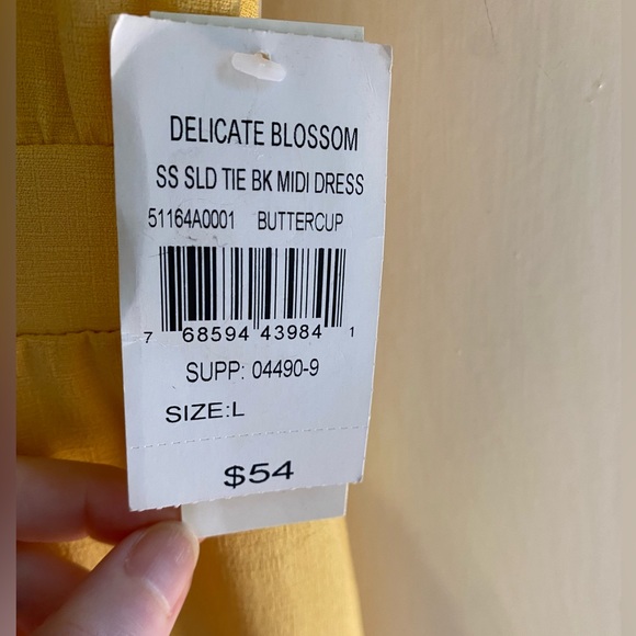 SOCIETY + STITCH Tie Back Midi Dress-NWT - Picture 4 of 5